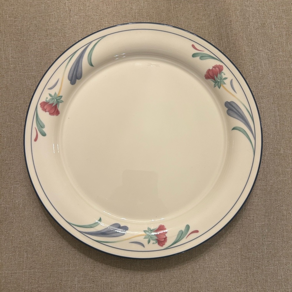Vintage Lenox Poppies on Blue Chinastone dinner plates perfect set of 3 - Picture 3 of 5